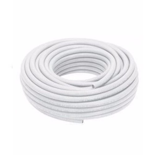(DISCONT) CAÑO PVC CORRUGADO BLANCO IGNIFUGO 7/8" (22MM) X MT // ROLLO TIENE 25MTS PLASTICO