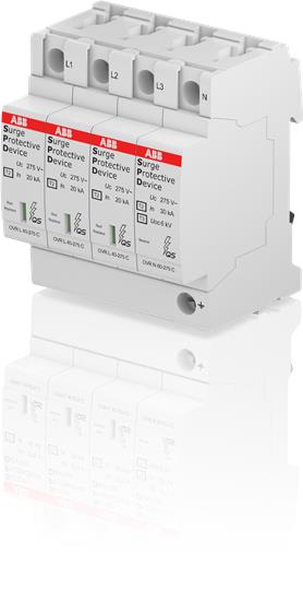 DESCARGADOR TRIF TIPO 2 40KA UF=275V ENCHUFABLE   OVR T2 3N 40 275 P QS