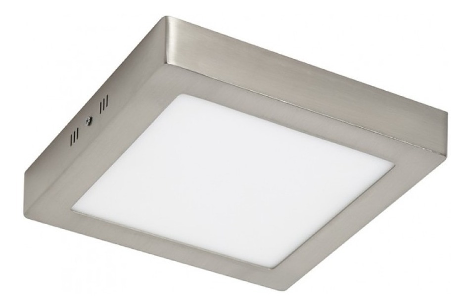 (OUTLET) PLAFON LED CUADRADO 8W LUZ DIA FRIA PLATIL / PLATA (NIQUEL MATE)