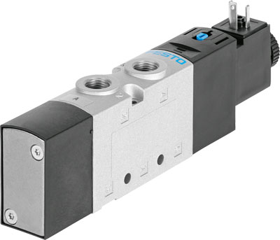VALVULA VUVS-L25-M52-MD-G14-F8-1C1 / 5/2 MONO / MUELLE MEC / PILOT INT / ACCION MAN AUX PULS / CONEX NEU G1/4 / TENSION 24VDC - P/ CONECT. TIPO C