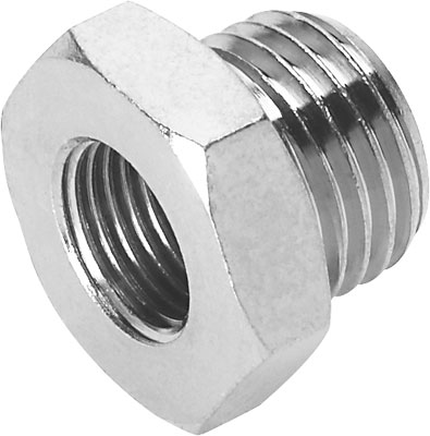 REDUCTOR / ROSCA INTERIOR G3/8 - ROSCA EXTERIOR G1/2 / MATERIAL LATON NIQUEL