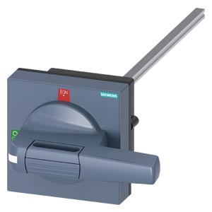 ACCIONAMIENTO EN PUERTA P/ 3KC0  TAM 1 y 2    GRIS  TAMAÑO 75x75, EJE 8x8, 300MM, I-0-II, UNIDAD COMPLETA. TAMAÑO MANETA 55MM   8UD1131-2AE21