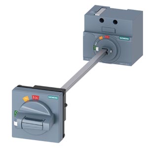 ACCIONAMIENTO EN PUERTA ROTATIVO CON EJE 8x8x300mm, GRIS PARA 3VM10/11 100/160A   3VM9117-0FK21