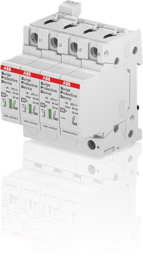 DESCARGADOR TRIF TIPO 2 40KA UF=275V ENCHUFABLE C/SEÑALIZACION   OVR T2 3N 40 275 s P TS QS