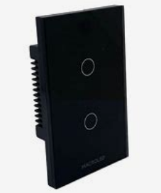 TECLA SMART NEGRO 2 CANALES AC110-240V MAX 10A (EX TSX2N)