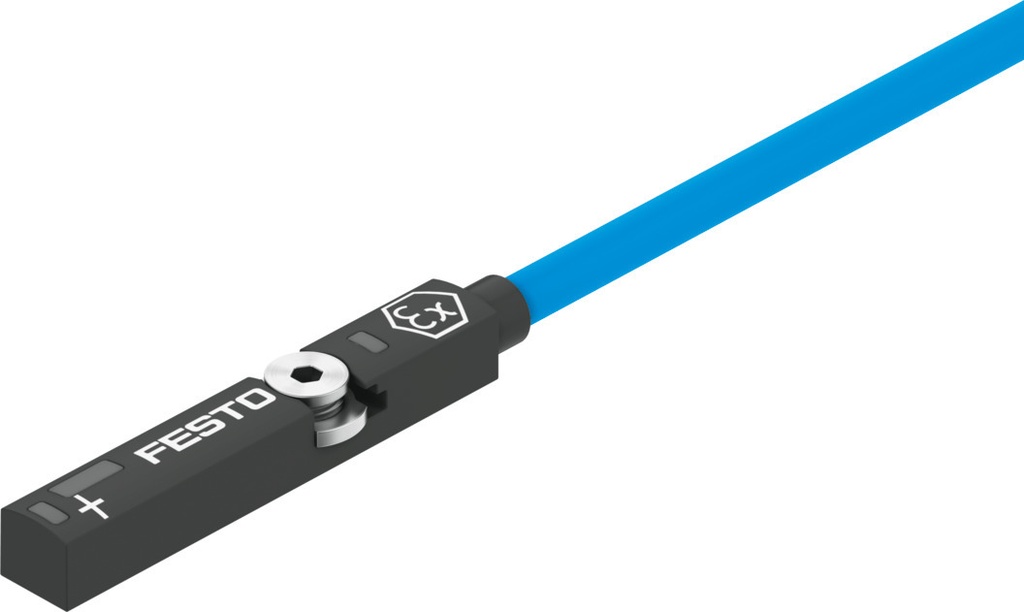 SENSOR / 2 HILOS - TIPO NAMUR / ATEX / LED / RANURA T / LONG 2.5M - EXT. ABIERTO