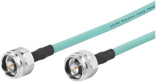 N-Connect male/male flexible Connection Cable preconfeccionado; longitud 2 m; cable flexible, p. ej., para conexión de antenas, apropiado para IWLAN y telefonía móvil