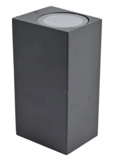 APLIQUE BIDIRECCIONAL 2XGU10 NEGRO CUADRADO   JET II