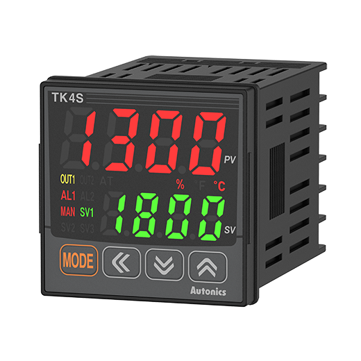 CONTROL DE TEMP. PID 24-28VCA/VCD ALARMA SALIDA RELE 48x48mm. Entrada configurable para Termocuplas (13 tipos), 