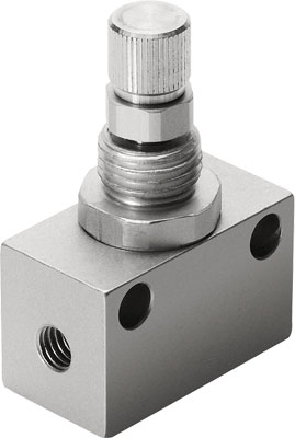 [GRO-1/8-B] REGULADORA DE CAUDAL - VALV. ESTRANGULACION / CAUDAL NOM. 194 L/MIN / ROSCA G1/8 / PRESION FUNC. 0-10 BAR / AJUSTE TORNILLO MOLETEADO