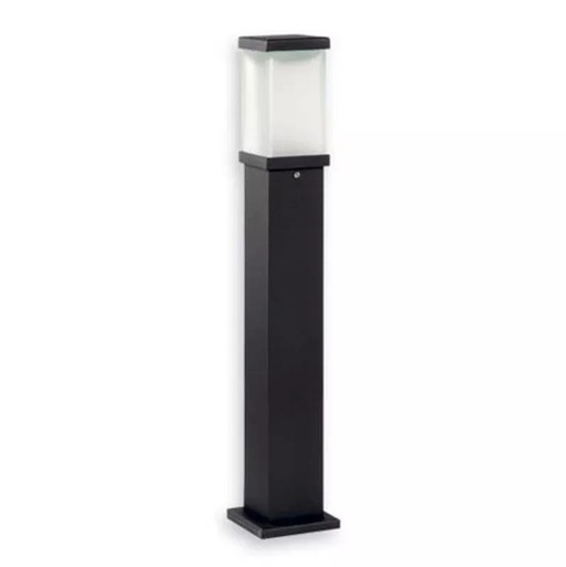 [174527] FAROLA ALUMINIO CUADRADA 3" X 80CM E-27 COLOR NEGRO
