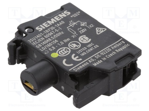 [100354104] PORTALAMP C/LED INTEGRADO 230VCA AMARILLO P/PULSADOR LUMINOSO O LAMPARA   3SU1401-1BF30-1AA0