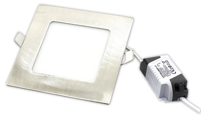 [183111] (OUTLET) EMBUTIDO LED CUADRADO 8W LUZ DIA FRIA PLATIL / PLATA (NIQUEL MATE)