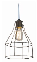 [184083] COLGANTE TIPO JAULA BOTELLA DIAMETRO 20CM ALTURA 30CM ALAMBRE COBRE