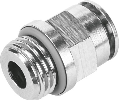 [NPQH-D-G18-Q4-P10] RACOR RAPIDO RECTO / ROSCA G1/8 - RACOR 4MM / LATON NIQUELADO - JUNTA FPM