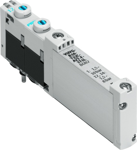 [VUVG-B14-M52-AZT-F-1T1L] ELECTROVALVULA / 5/2 MONO / P/ PLACA BASE / MUELLE NEU. / PILOTAJE EXT. / TENSION 24 VDC - CONEX. PLUG-IN - INDIC. LED
