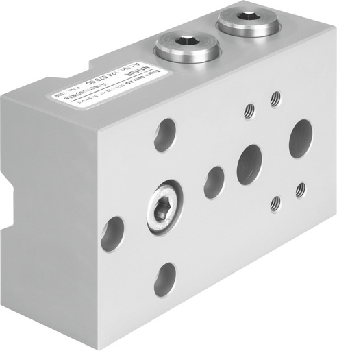 [VABS-S7-S-G14-VDE1] PLACA BASE BRIDA 1/4 C/ ESQUEMA DE CONEXIONES NAMUR G1/4 / APTA ATEX ZONA 1/2/21/22